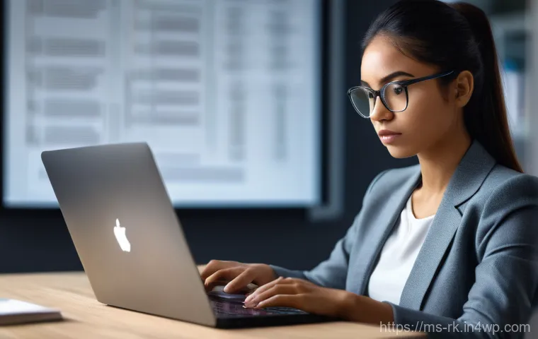 자바스크립트 최적화  웹 페이지 로딩 속도 향상 - **Prompt:** A young, diverse adult (male or female, wearing smart-casual clothing) sits at a modern ...