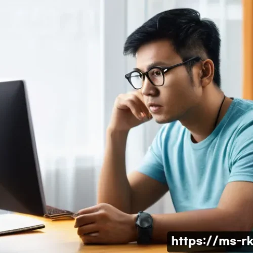 Home 27 자바스크립트 성능 향상을 위한 리소스 사용 최적화 - **Prompt:** A medium shot of a frustrated male software developer, appearing to be in his late 20s t...