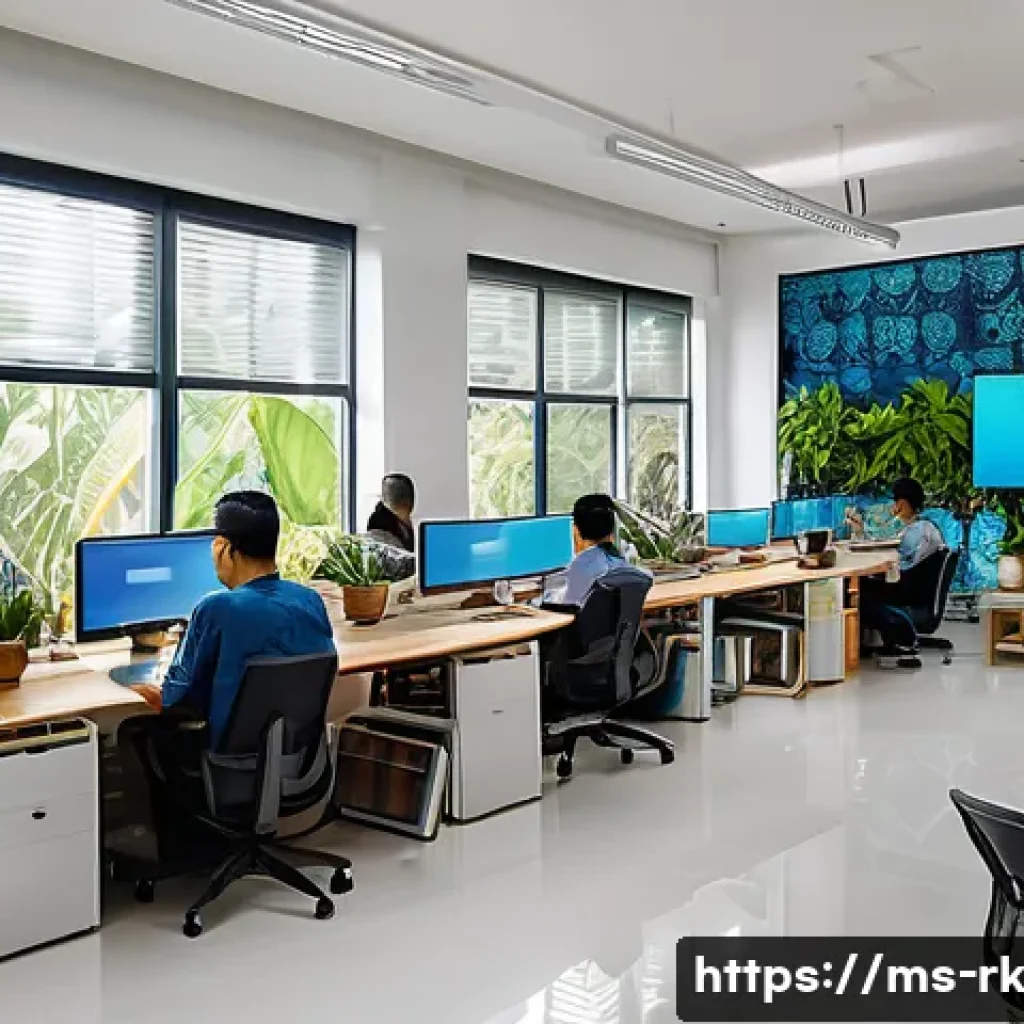 자바스크립트 성능 개선을 위한 라이브러리 선택 가이드 - A modern Malaysian software development office setting with diverse programmers collaborating on a J...