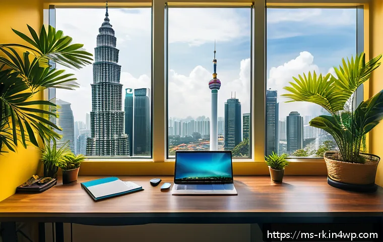 자바스크립트 성능 개선을 위한 CLI 도구 활용 - A modern Malaysian software developer working at a sleek home office, focused on a large monitor dis...